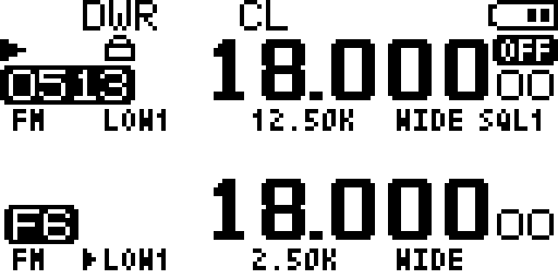main VFO screen